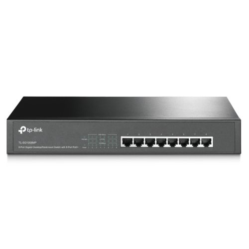 TP-LINK (TL-SG1008MP) 8-Port Gigabit Unmanaged Desktop/Rackmount Switch, 8-Port PoE+, Metal TP-LINK (TL-SG1008MP) 8-Port Gigabit Unmanaged Desktop/Rackmount Switch, 8-Port PoE+, Metal